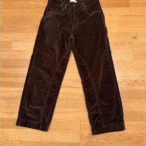 Free People Dark Brown Corduroy Cropped Pants